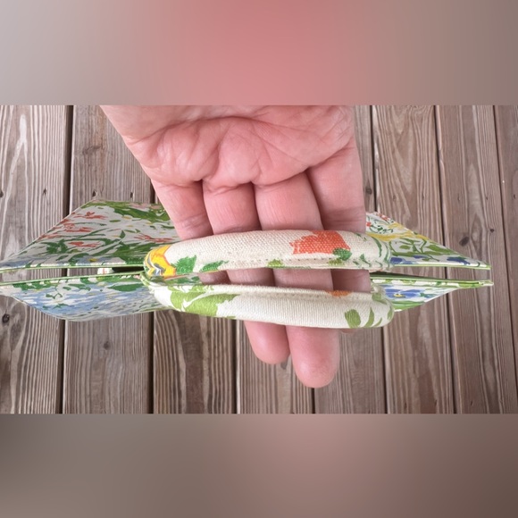 Vintage 60’s Margaret Smith Beautifully Floral Cotton Top Handle Purse - Picture 12 of 16